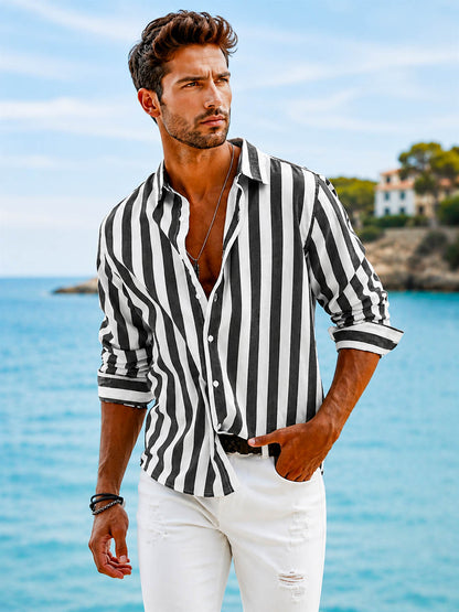 Camicia Uomo a Righe Elegante