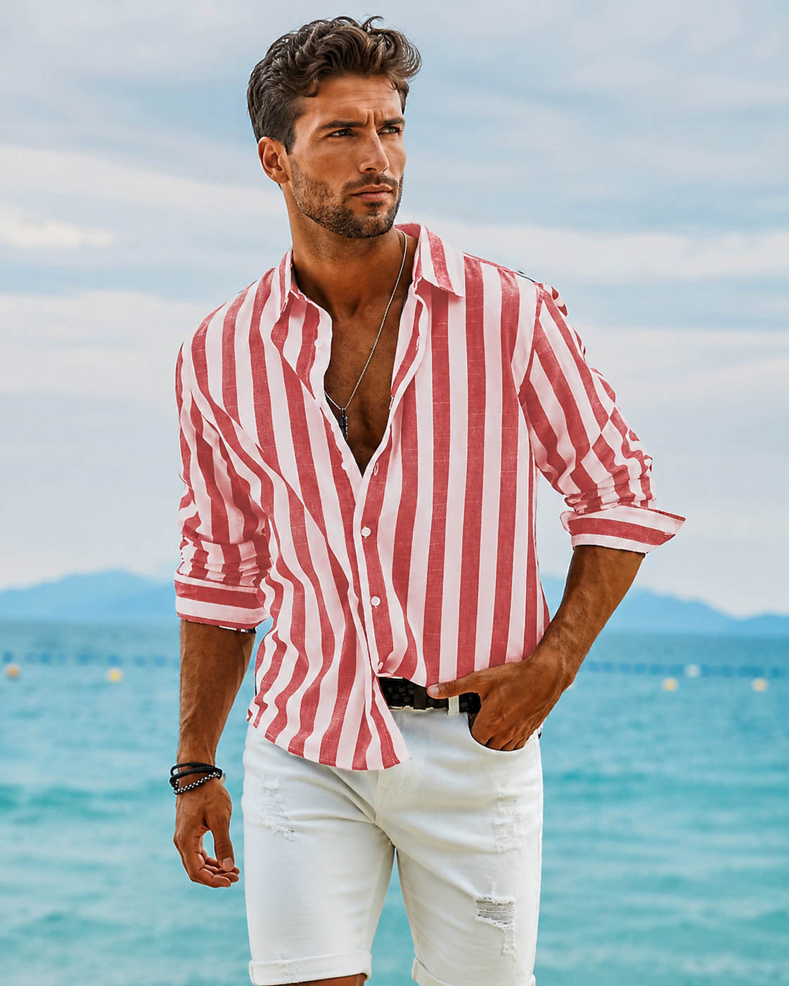 Camicia Uomo a Righe Elegante