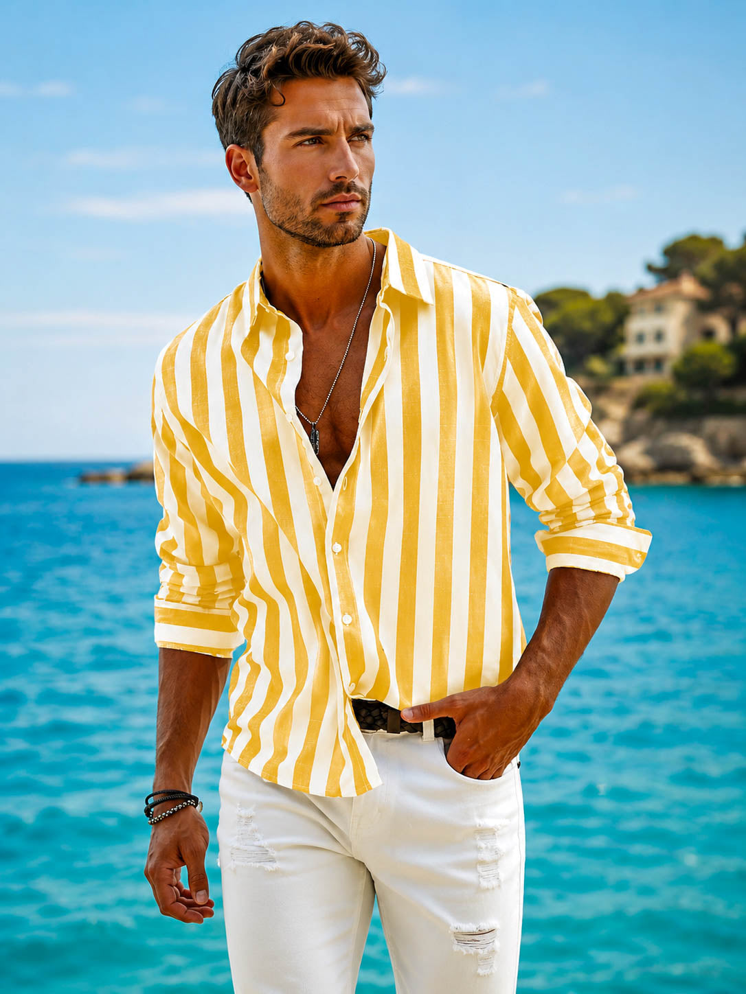 Camicia Uomo a Righe Elegante